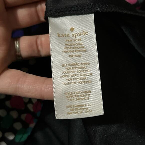 Kate Spade Multi-Colored Flutter Dress Sleeveless Keyhole Back Size 10 - Picture 5 of 6